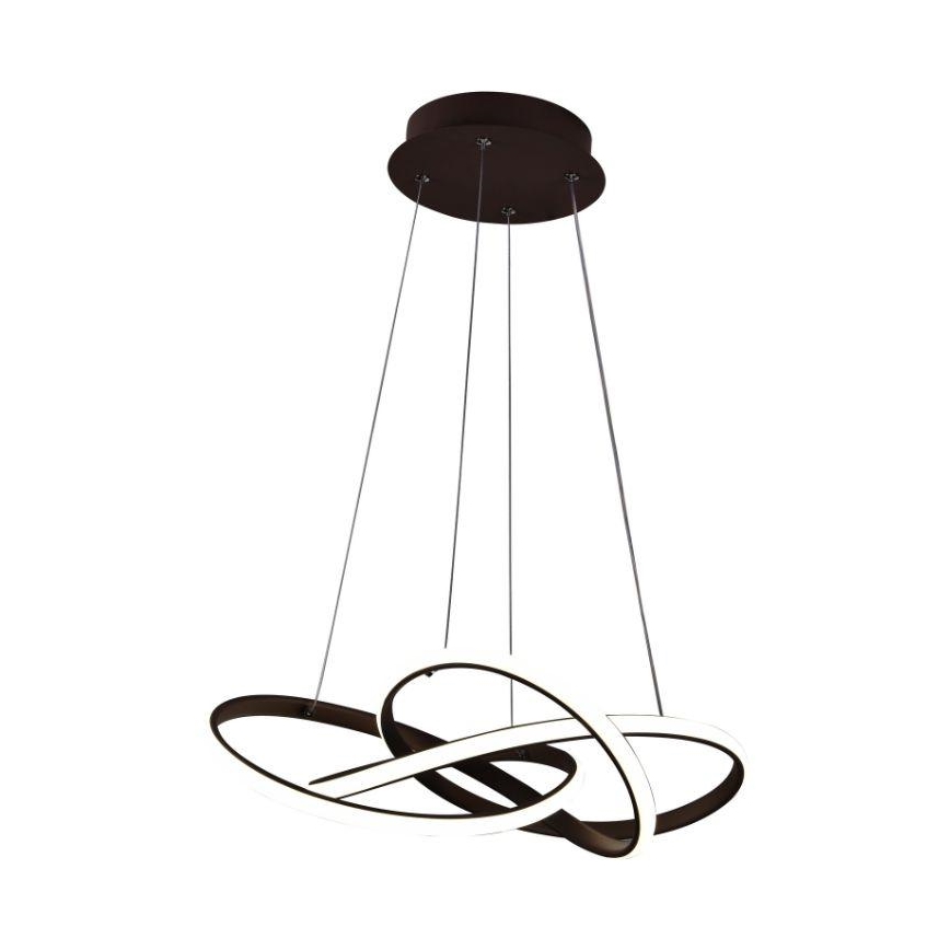 Led Dimmable κρεμαστό φωτιστικό οροφής LED/65W/230V 3000-6500K καφέ + τηλεχειριστήριο