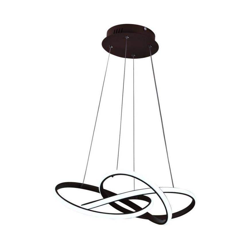 Led Dimmable κρεμαστό φωτιστικό οροφής LED/65W/230V 3000-6500K καφέ + τηλεχειριστήριο