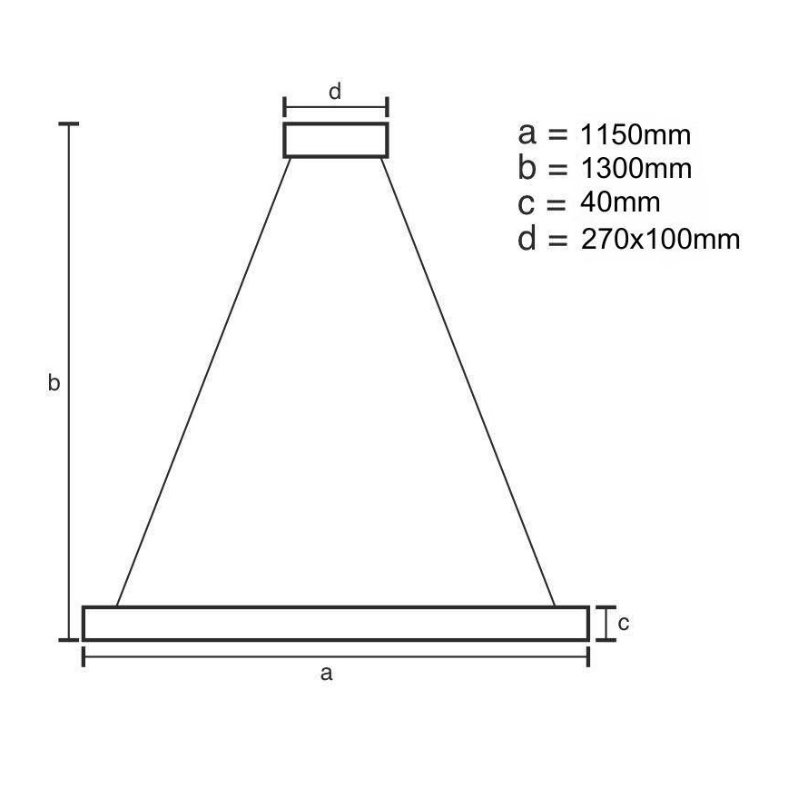 Led Dimmable κρεμαστό φωτιστικό οροφής LED/65W/230V 3000-6500K + τηλεχειριστήριο