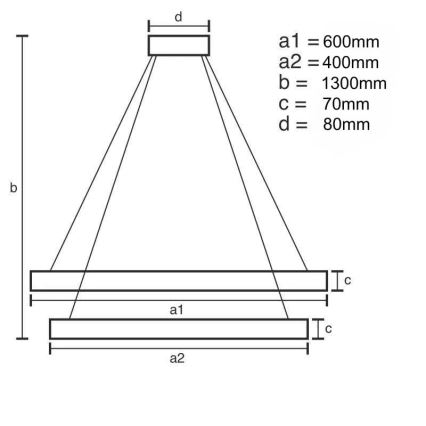 LED Dimming κρύσταλλο πολύφωτο on a string LED/65W/230V 3000-6500K + τηλεχειριστήριο