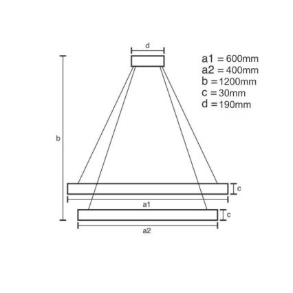 Led Dimmable κρεμαστό φωτιστικό οροφής LED/65W/230V 3000-6500K + τηλεχειριστήριο