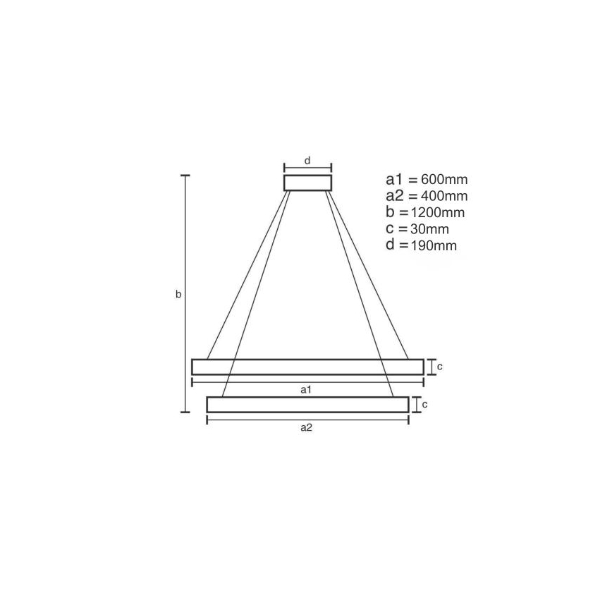 Led Dimmable κρεμαστό φωτιστικό οροφής LED/65W/230V 3000-6500K + τηλεχειριστήριο
