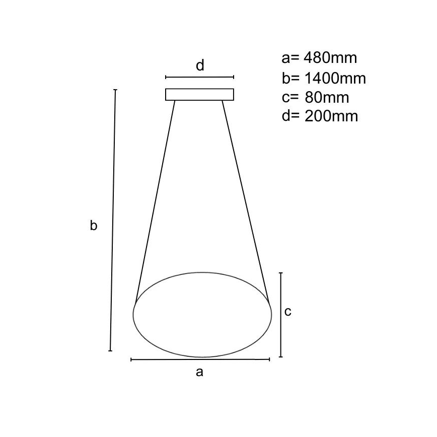 Led Dimmable κρεμαστό φωτιστικό οροφής LED/65W/230V 3000-6500K διάμετρος 48 cm χρυσό + τηλεχειριστήριο