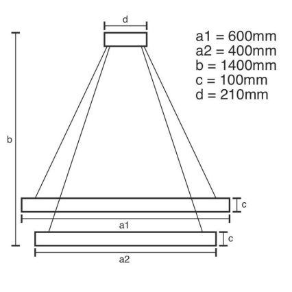 LED Dimming κρύσταλλο πολύφωτο on a string LED/65W/230V 3000-6500K χρώμιο + τηλεχειριστήριο