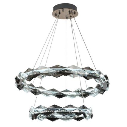 LED Dimming κρυστάλλινο κρεμαστό φωτιστικό οροφής κρεμαστό φωτιστικό οροφής LED/65W/230V 3000-6500K γυαλιστερό χρώμιο + τηλεχειριστήριο