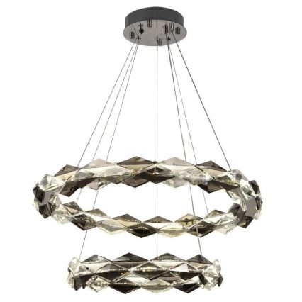 LED Dimming κρυστάλλινο κρεμαστό φωτιστικό οροφής κρεμαστό φωτιστικό οροφής LED/65W/230V 3000-6500K γυαλιστερό χρώμιο + τηλεχειριστήριο
