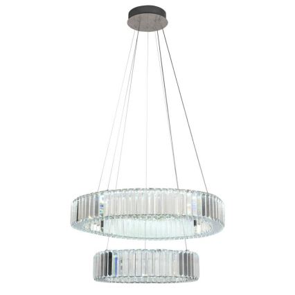 LED Dimming κρυστάλλινο κρεμαστό φωτιστικό οροφής κρεμαστό φωτιστικό οροφής LED/65W/230V 3000-6500K γυαλιστερό χρώμιο + τηλεχειριστήριο