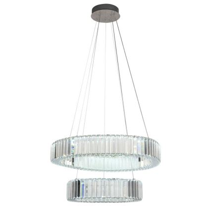 LED Dimming κρύσταλλο πολύφωτο on a string LED/65W/230V 3000-6500K χρώμιο + τηλεχειριστήριο