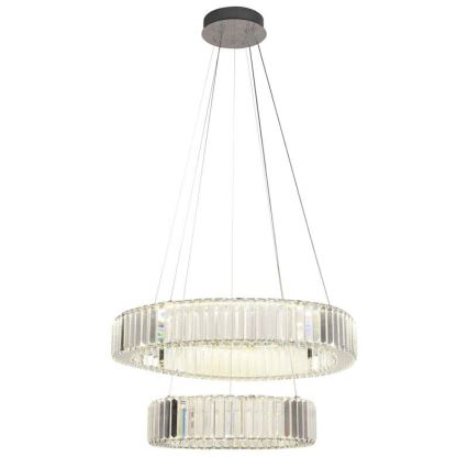 LED Dimming κρυστάλλινο κρεμαστό φωτιστικό οροφής κρεμαστό φωτιστικό οροφής LED/65W/230V 3000-6500K γυαλιστερό χρώμιο + τηλεχειριστήριο