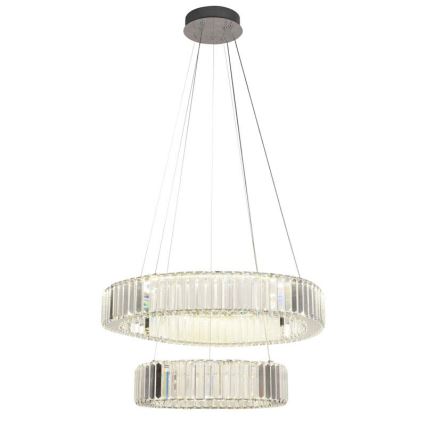 LED Dimming κρύσταλλο πολύφωτο on a string LED/65W/230V 3000-6500K χρώμιο + τηλεχειριστήριο