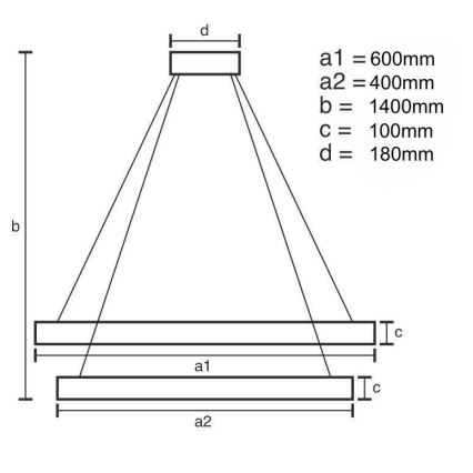 LED Dimming κρύσταλλο πολύφωτο on a string LED/65W/230V 3000-6500K χρώμιο + τηλεχειριστήριο