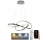 Led Dimmable κρεμαστό φωτιστικό οροφής LED/70W/230V 3000-6500K διάμετρος 60 cm γυαλιστερό χρώμιο + τηλεχειριστήριο