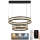 Led Dimmable κρεμαστό φωτιστικό οροφής LED/70W/230V 3000-6500K διάμετρος 60 cm μαύρο + τηλεχειριστήριο