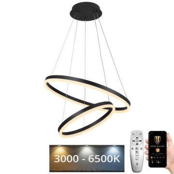Led Dimmable κρεμαστό φωτιστικό οροφής LED/70W/230V 3000-6500K διάμετρος 60 cm + τηλεχειριστήριο