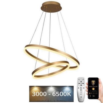 Led Dimmable κρεμαστό φωτιστικό οροφής LED/70W/230V 3000-6500K διάμετρος 60 cm + τηλεχειριστήριο