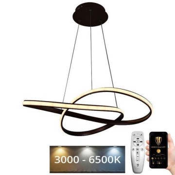 Led Dimmable κρεμαστό φωτιστικό οροφής LED/70W/230V 3000-6500K διάμετρος 60 cm + τηλεχειριστήριο