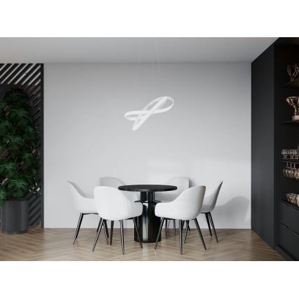 Led Dimmable κρεμαστό φωτιστικό οροφής LED/70W/230V 3000-6500K διάμετρος 55 cm λευκό + τηλεχειριστήριο
