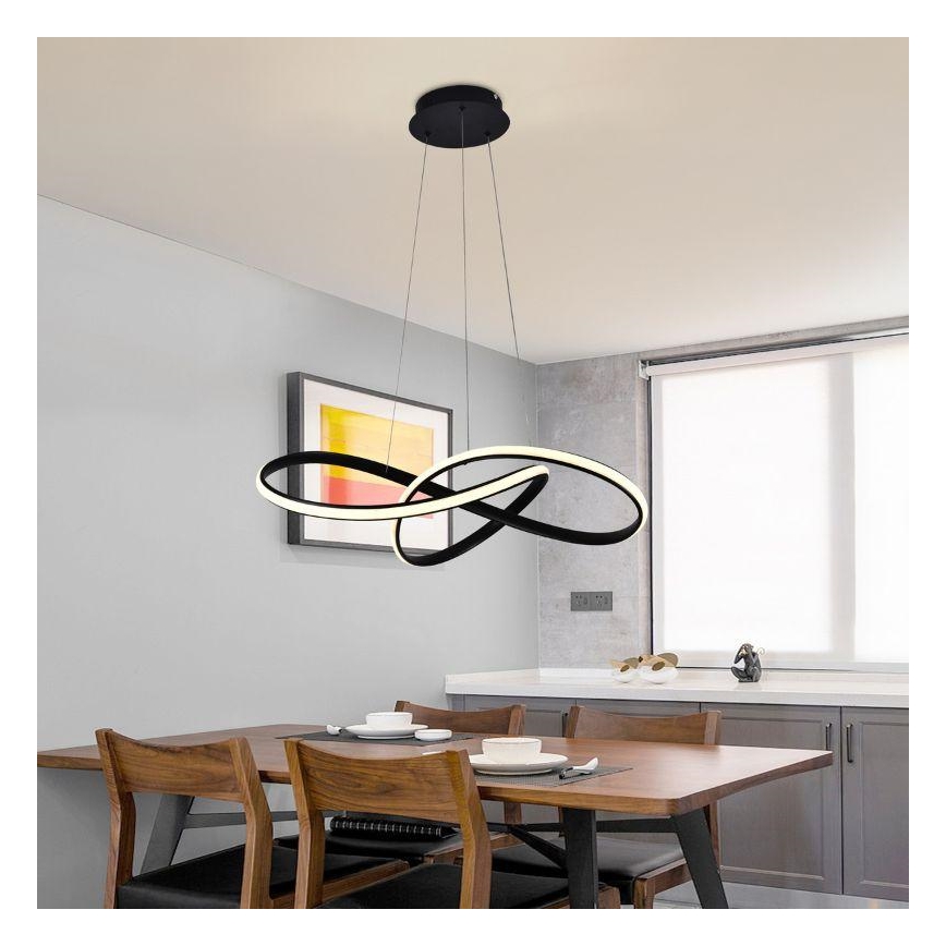 Led Dimmable κρεμαστό φωτιστικό οροφής LED/70W/230V 3000-6500K μαύρο + τηλεχειριστήριο