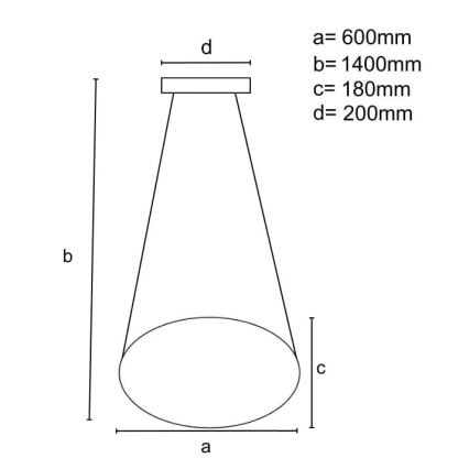 Led Dimmable κρεμαστό φωτιστικό οροφής LED/70W/230V 3000-6500K μαύρο + τηλεχειριστήριο