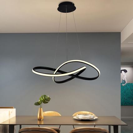 Led Dimmable κρεμαστό φωτιστικό οροφής LED/70W/230V 3000-6500K διάμετρος 55 cm + τηλεχειριστήριο