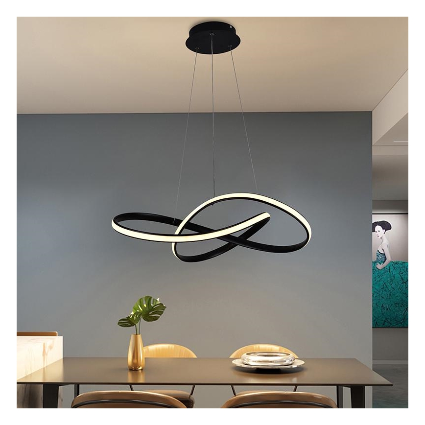 Led Dimmable κρεμαστό φωτιστικό οροφής LED/70W/230V 3000-6500K διάμετρος 55 cm + τηλεχειριστήριο