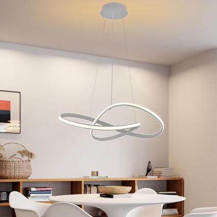 Led Dimmable κρεμαστό φωτιστικό οροφής LED/70W/230V 3000-6500K διάμετρος 55 cm + τηλεχειριστήριο