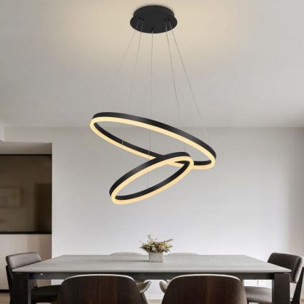 Led Dimmable κρεμαστό φωτιστικό οροφής LED/70W/230V 3000-6500K διάμετρος 60 cm + τηλεχειριστήριο