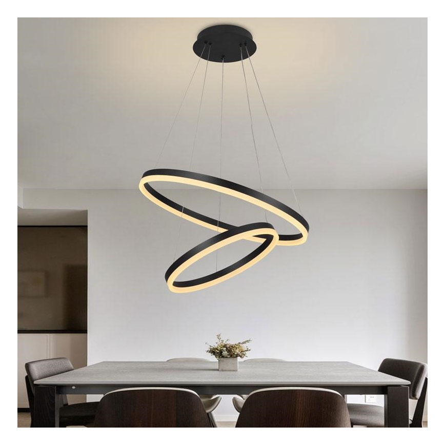 Led Dimmable κρεμαστό φωτιστικό οροφής LED/70W/230V 3000-6500K διάμετρος 60 cm + τηλεχειριστήριο
