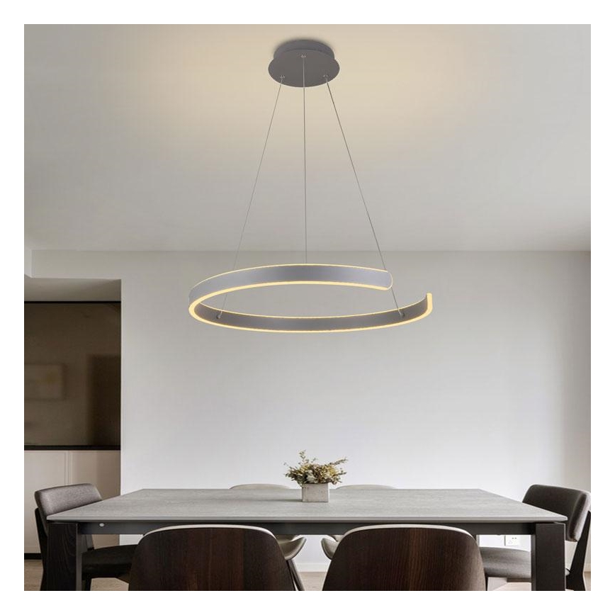 Led Dimmable κρεμαστό φωτιστικό οροφής LED/70W/230V 3000-6500K διάμετρος 60 cm + τηλεχειριστήριο