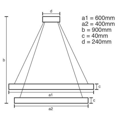 Led Dimmable κρεμαστό φωτιστικό οροφής LED/70W/230V 3000-6500K + τηλεχειριστήριο