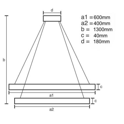 Led Dimmable κρεμαστό φωτιστικό οροφής LED/70W/230V 3000-6500K + τηλεχειριστήριο