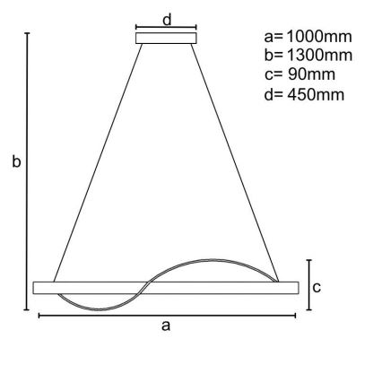 Led Dimmable κρεμαστό φωτιστικό οροφής LED/70W/230V 3000-6500K + τηλεχειριστήριο