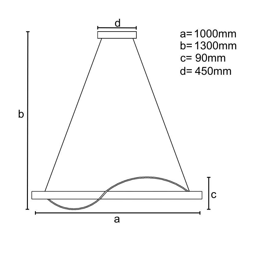 Led Dimmable κρεμαστό φωτιστικό οροφής LED/70W/230V 3000-6500K + τηλεχειριστήριο