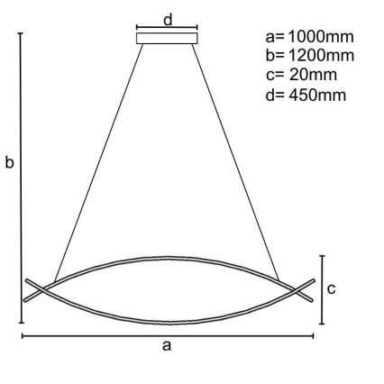 Led Dimmable κρεμαστό φωτιστικό οροφής LED/70W/230V 3000-6500K + τηλεχειριστήριο