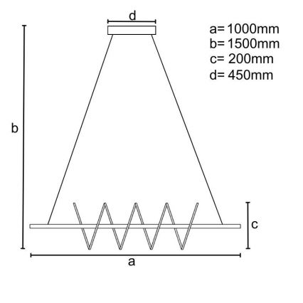 Led Dimmable κρεμαστό φωτιστικό οροφής LED/70W/230V 3000-6500K + τηλεχειριστήριο
