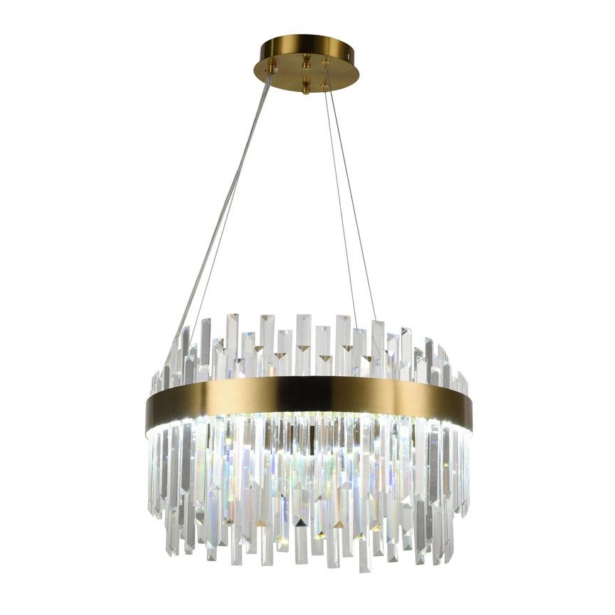 LED Dimming κρύσταλλο πολύφωτο on a string LED/70W/230V 3000-6500K χρυσαφί + τηλεχειριστήριο