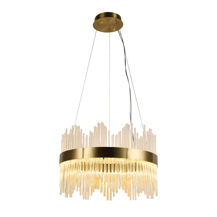 LED Dimming κρύσταλλο πολύφωτο on a string LED/70W/230V 3000-6500K χρυσαφί + τηλεχειριστήριο
