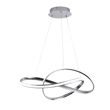 Led Dimmable κρεμαστό φωτιστικό οροφής LED/70W/230V 3000-6500K διάμετρος 60 cm γυαλιστερό χρώμιο + τηλεχειριστήριο