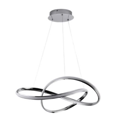 Led Dimmable κρεμαστό φωτιστικό οροφής LED/70W/230V 3000-6500K διάμετρος 60 cm γυαλιστερό χρώμιο + τηλεχειριστήριο
