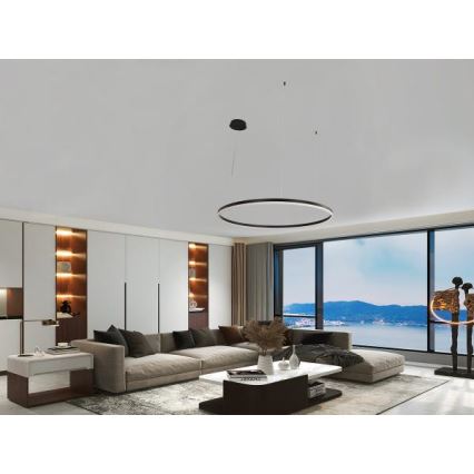 Led Dimmable κρεμαστό φωτιστικό οροφής LED/72W/230V 3000-6500K διάμετρος 100 cm + τηλεχειριστήριο