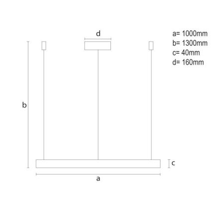 Led Dimmable κρεμαστό φωτιστικό οροφής LED/72W/230V 3000-6500K + τηλεχειριστήριο