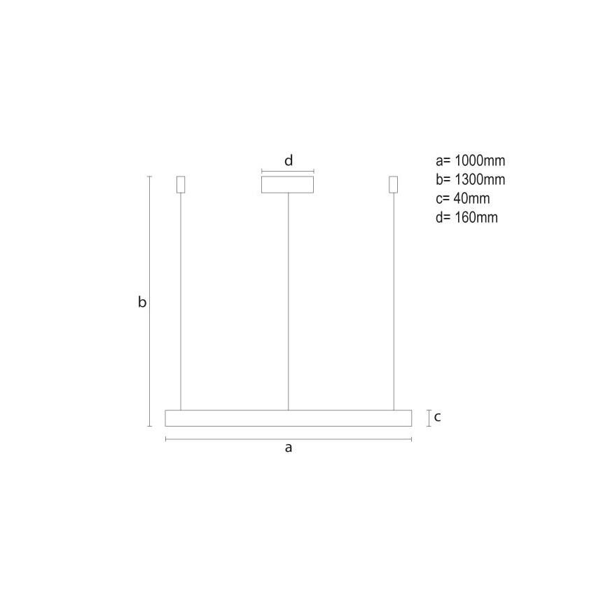 Led Dimmable κρεμαστό φωτιστικό οροφής LED/72W/230V 3000-6500K + τηλεχειριστήριο