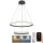 Led Dimmable κρεμαστό φωτιστικό οροφής LED/75W/230V 3000-6500K διάμετρος 60 cm + τηλεχειριστήριο