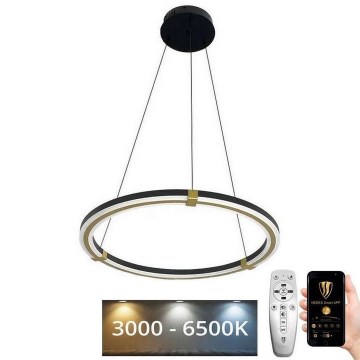 Led Dimmable κρεμαστό φωτιστικό οροφής LED/75W/230V 3000-6500K διάμετρος 60 cm + τηλεχειριστήριο