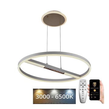 Led Dimmable κρεμαστό φωτιστικό οροφής LED/75W/230V 3000-6500K διάμετρος 60 cm + τηλεχειριστήριο