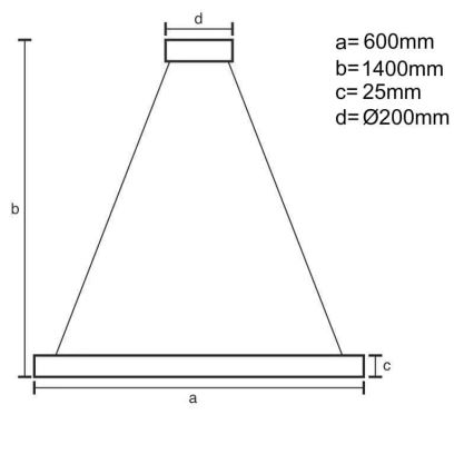 Led Dimmable κρεμαστό φωτιστικό οροφής LED/75W/230V 3000-6500K + τηλεχειριστήριο