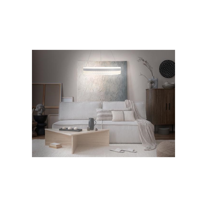 LED Dimming κρύσταλλο κρεμαστό φωτιστικό οροφής κρεμαστό φωτιστικό οροφής LED/80W/230V 3000-6500K λευκό + τηλεχειριστήριο