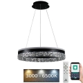 Led Dimmable κρεμαστό φωτιστικό οροφής LED/80W/230V 3000-6500K μαύρο + τηλεχειριστήριο
