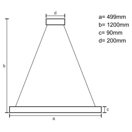 Led Dimmable κρεμαστό φωτιστικό οροφής LED/80W/230V 3000-6500K μαύρο + τηλεχειριστήριο