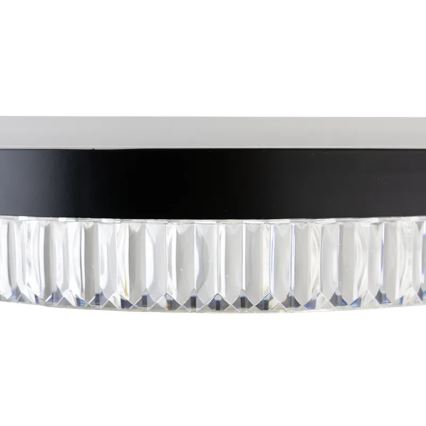 LED Dimming κρύσταλλο κρεμαστό φωτιστικό οροφής κρεμαστό φωτιστικό οροφής LED/80W/230V 3000-6500K μαύρο + τηλεχειριστήριο